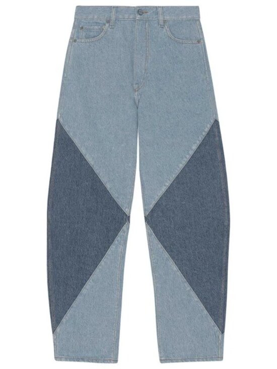 Ganni Denim - GANNI Scandi-chic Two-Tone Stary Jeans In Cutline Bleach Size 30